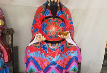 赣州玻璃钢彩绘文财神神像雕塑