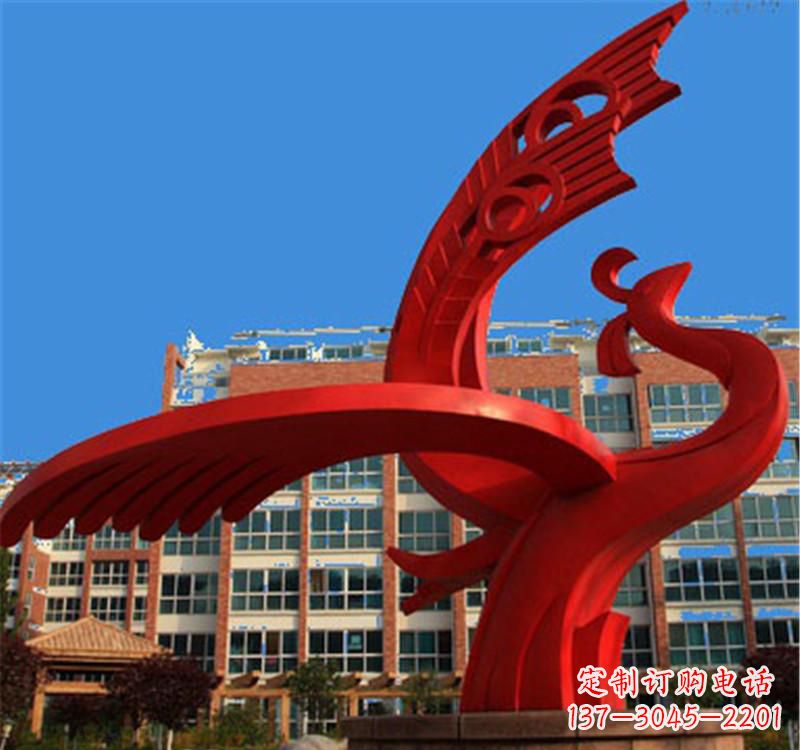 赣州不锈钢凤凰雕塑——展示城市文化之美