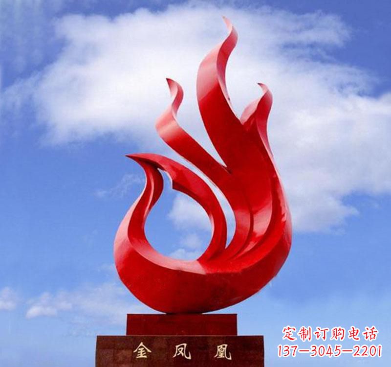 赣州不锈钢凤凰雕塑——精致灵动的艺术品