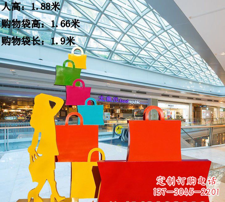 赣州不锈钢购物袋雕塑艺术品的独特之处