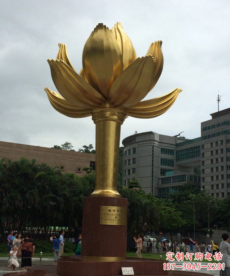 赣州不锈钢莲花广场雕塑 (2)