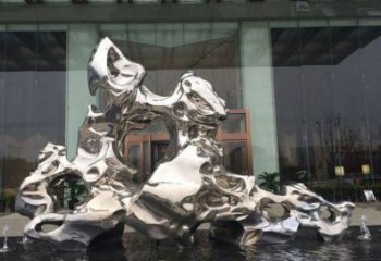 赣州精美太湖石雕塑，不锈钢企业的杰作