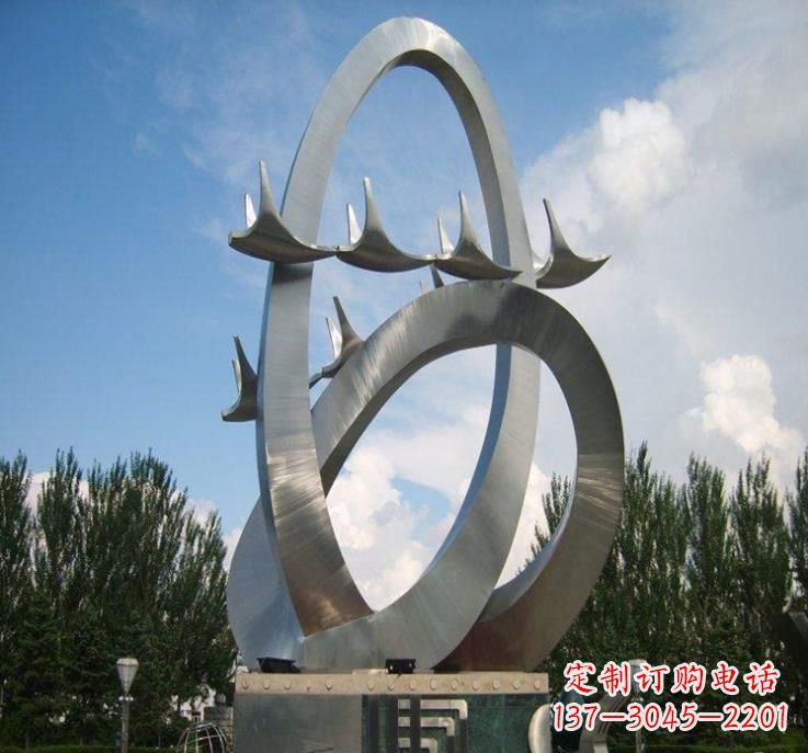 赣州大雁飞翔——不锈钢现代大雁雕塑