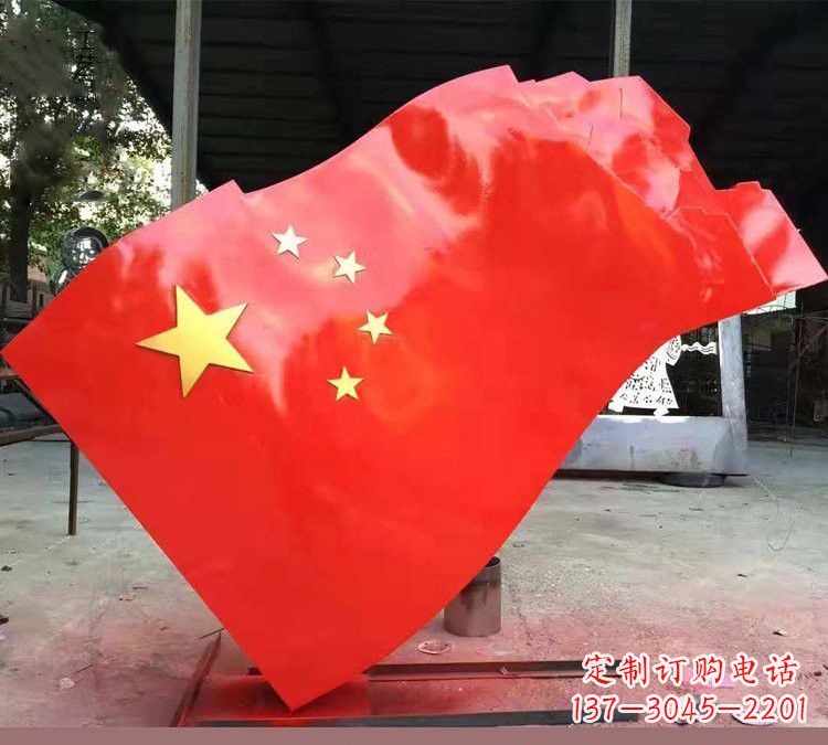赣州不锈钢校园五星红旗雕塑——传承红色基因,缅怀烈士