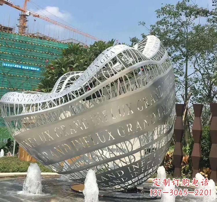 赣州不锈钢元宝雕塑精致华贵的象征