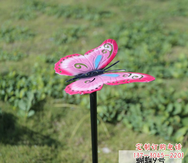 赣州不锈钢园林彩色蝴蝶插件精美的蝴蝶雕塑