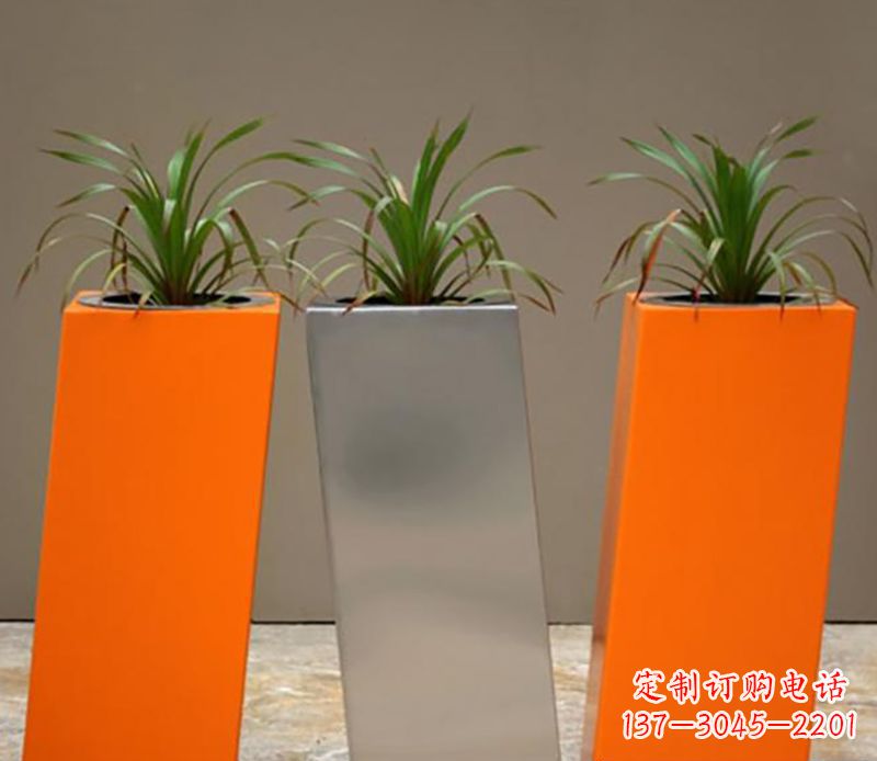 赣州不锈钢花盆雕塑一种全新的视觉体验