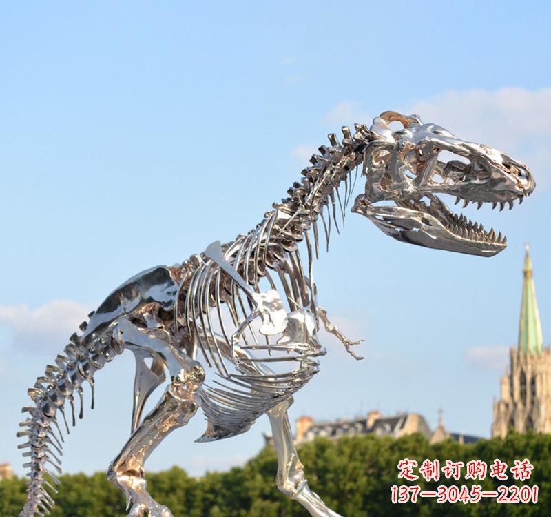 赣州不锈钢恐龙雕塑精致纪念它们的存在