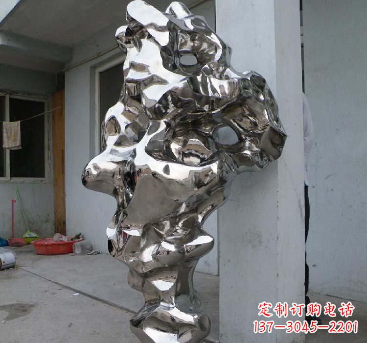 赣州太湖石雕塑精美绝伦的不锈钢园林景观