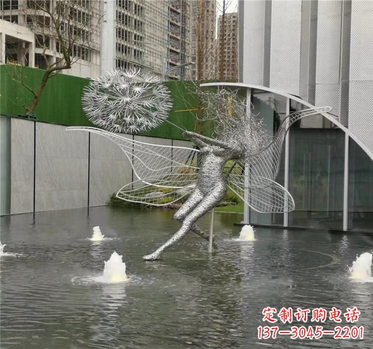 赣州美丽的不锈钢蒲公英雕塑