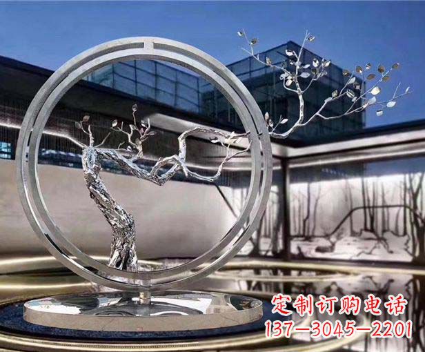 赣州不锈钢圆环景观雕塑给城市带来活力与美感
