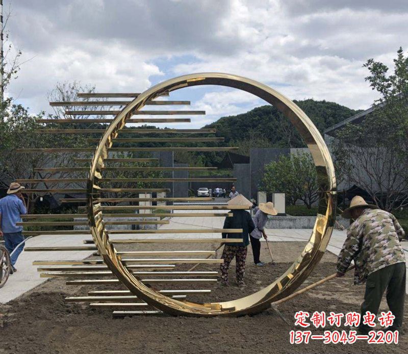 赣州不锈钢圆环艺术雕塑——极致精湛的艺术美学