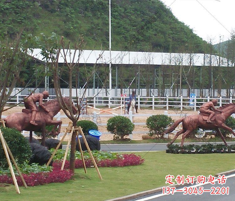 赣州草原动物马铜雕摆件 (2)