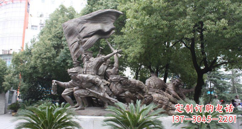 赣州革命战士的英勇雕塑