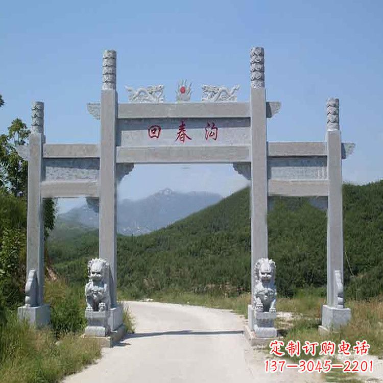 赣州村落中的牌坊雕塑传承民间文化