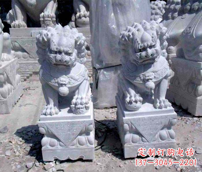 赣州大理石仿古石狮子