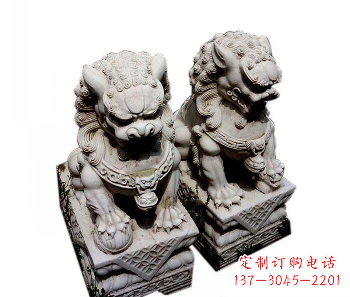 赣州大理石仿古石狮子 (3)