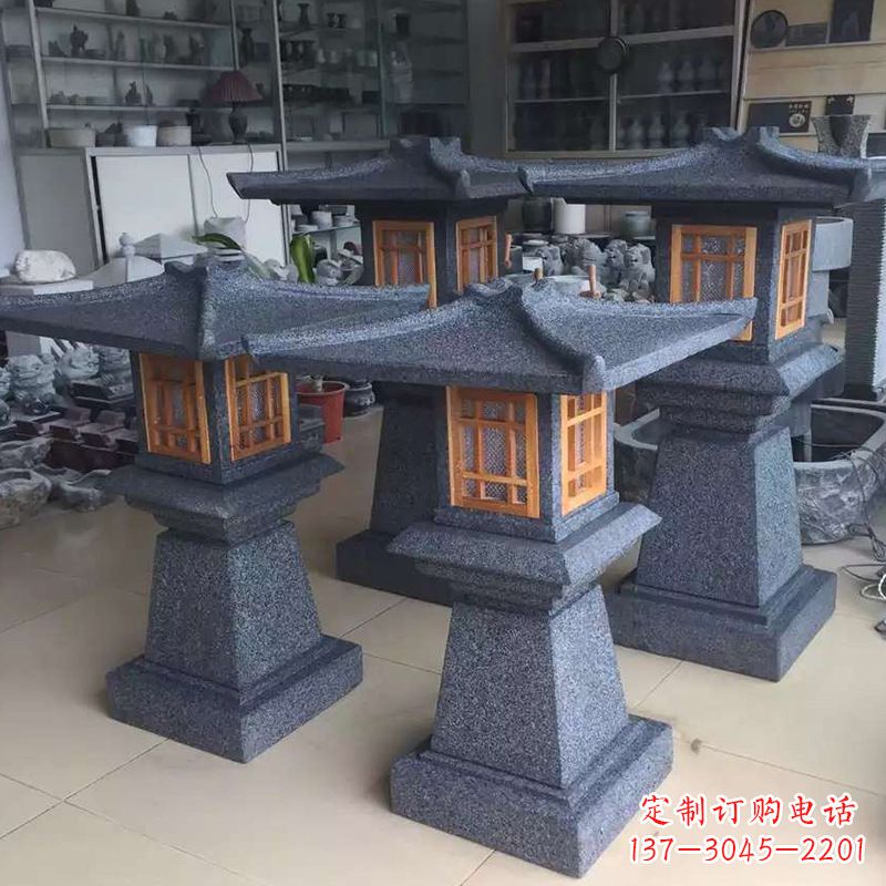 赣州大理石仿汉阙石雕灯笼