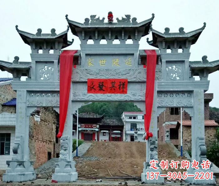 赣州精美大理石牌坊雕塑