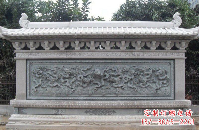 赣州大理石九龙壁雕塑