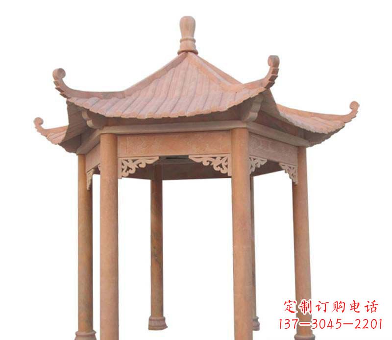赣州大理石六角凉亭雕塑