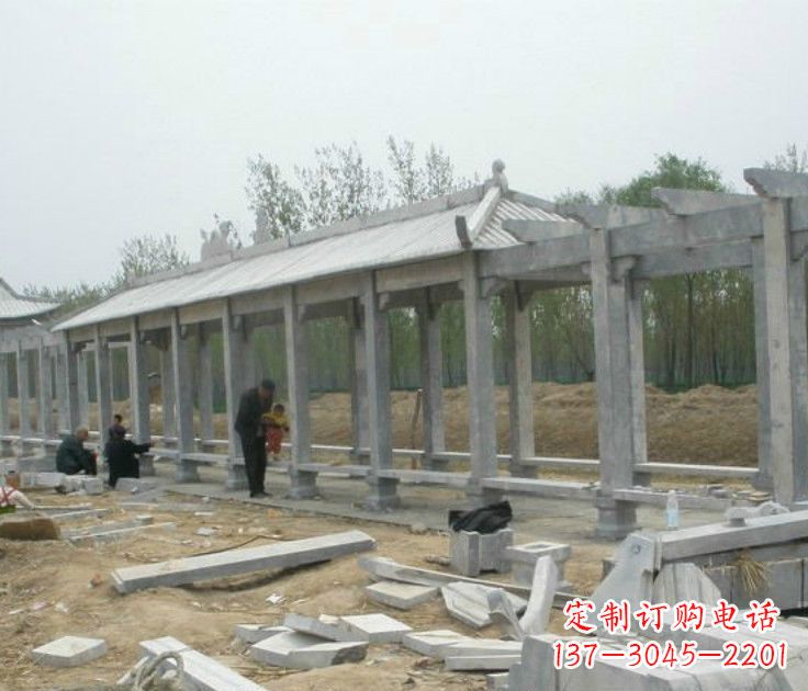 赣州精美大理石凉亭雕塑