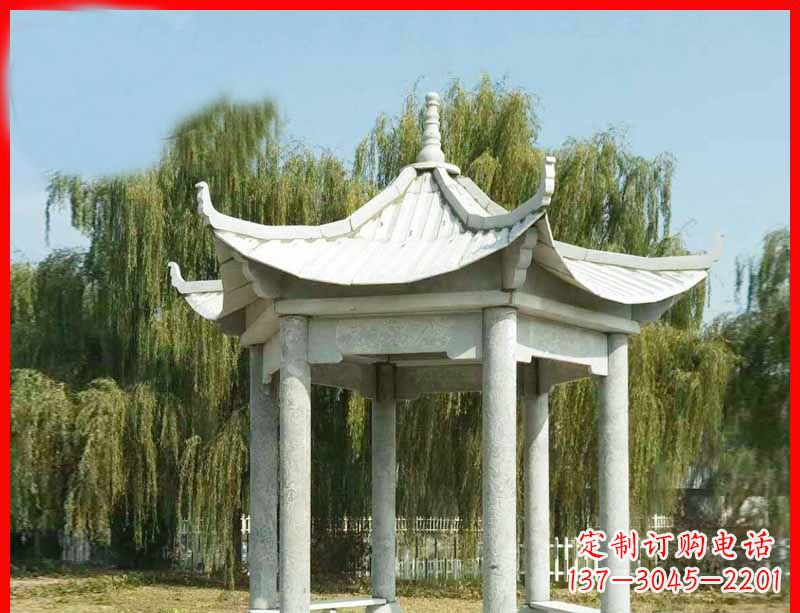赣州精美大理石凉亭雕塑