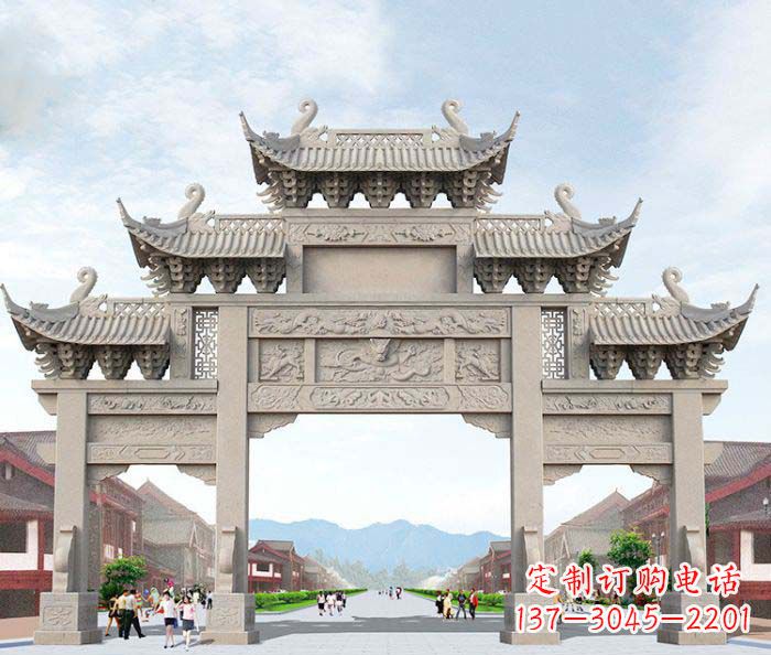 赣州大理石牌坊石雕艺术品