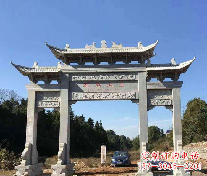 赣州精美石雕牌坊雕塑