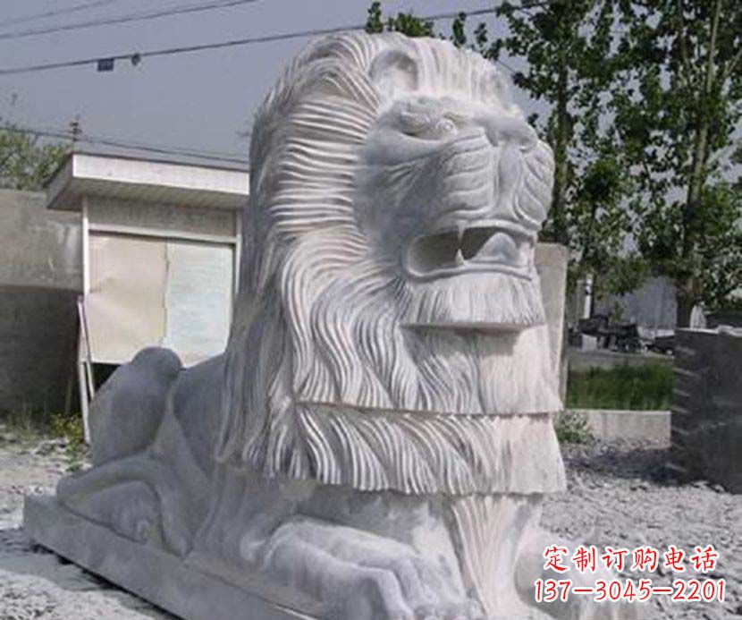 赣州大理石西洋狮子石雕塑