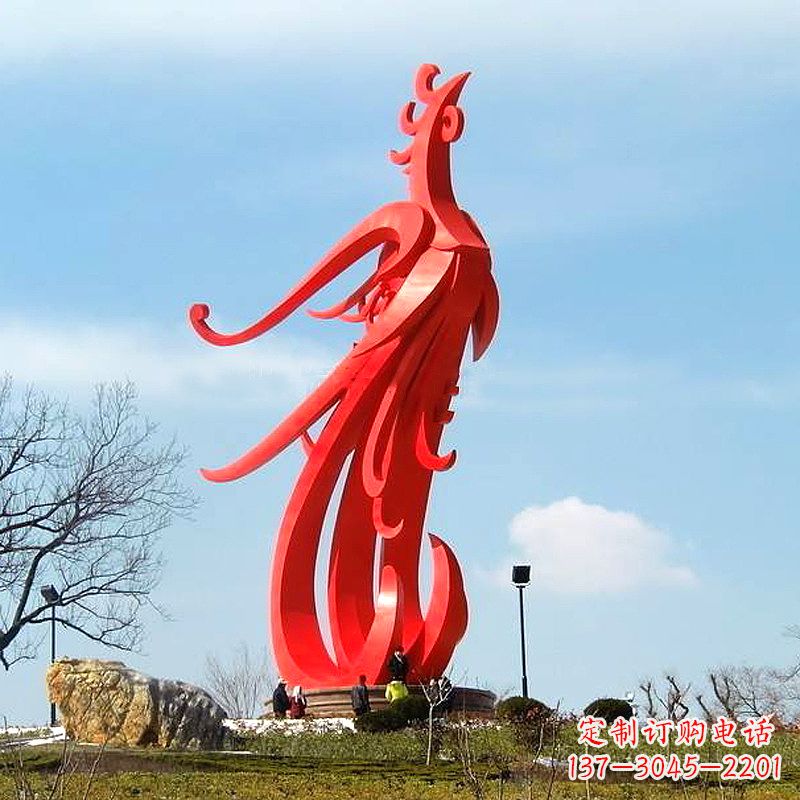 赣州凤凰不锈钢雕塑,增添景区魅力