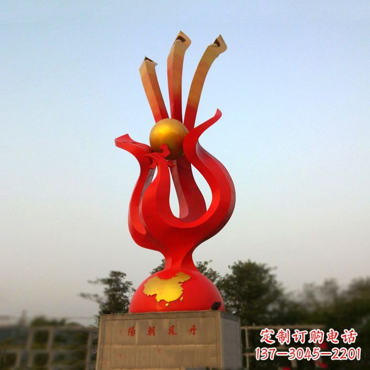 赣州精美不锈钢凤凰雕塑