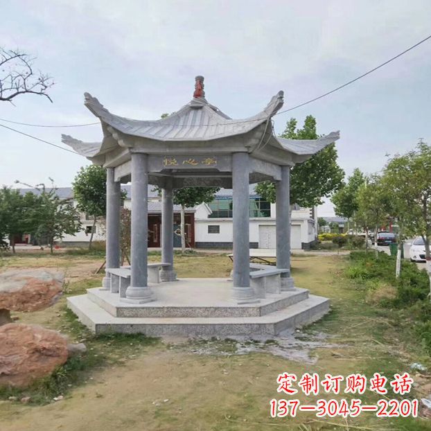 赣州中领雕塑 | 六角石凉亭公园雕塑