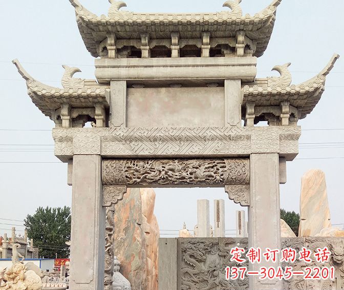 赣州特色大理石牌坊石雕