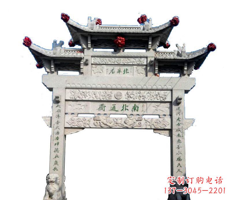 赣州精美石牌坊雕塑
