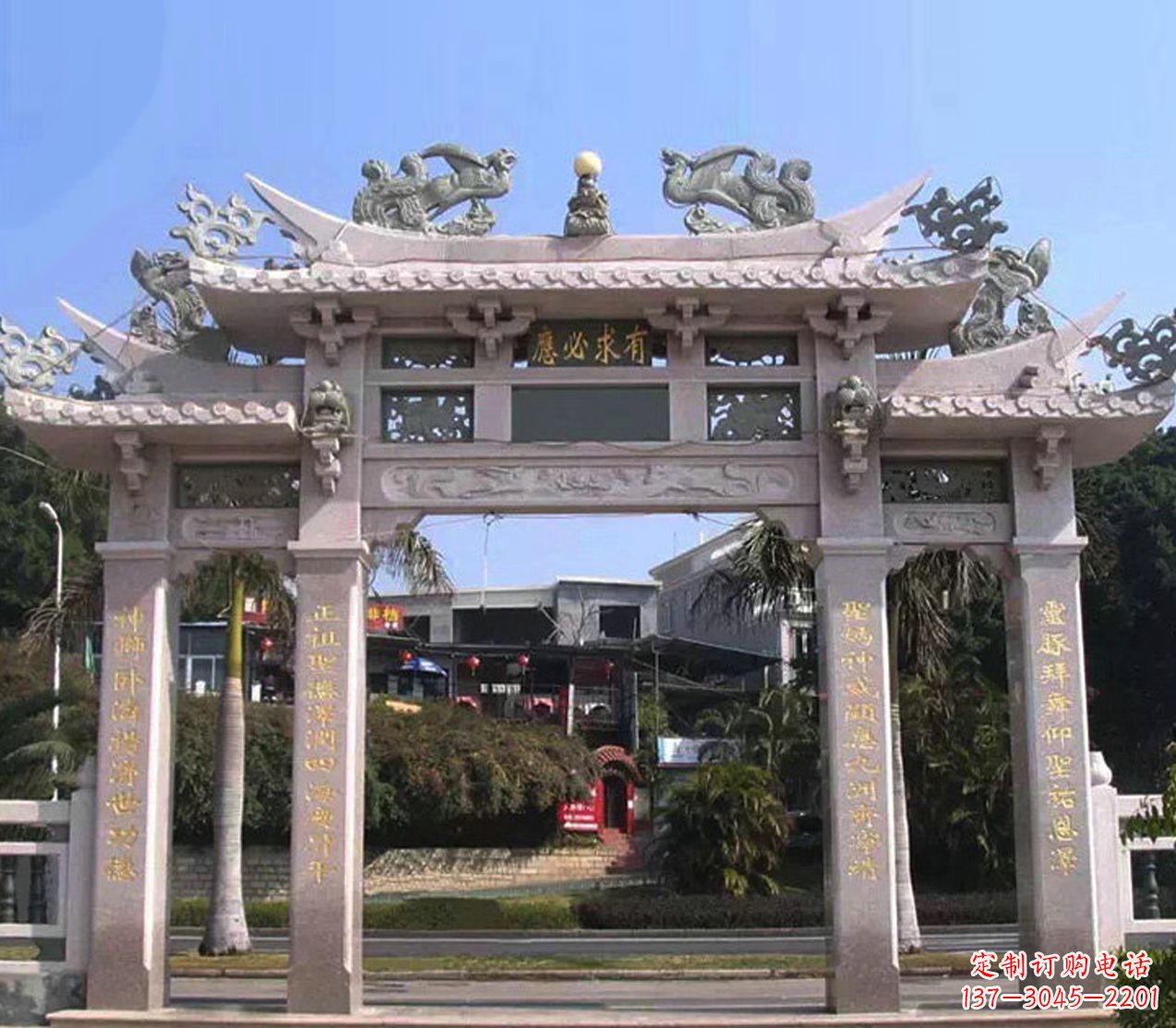 赣州精美石雕牌坊雕塑——传承文化的艺术精品
