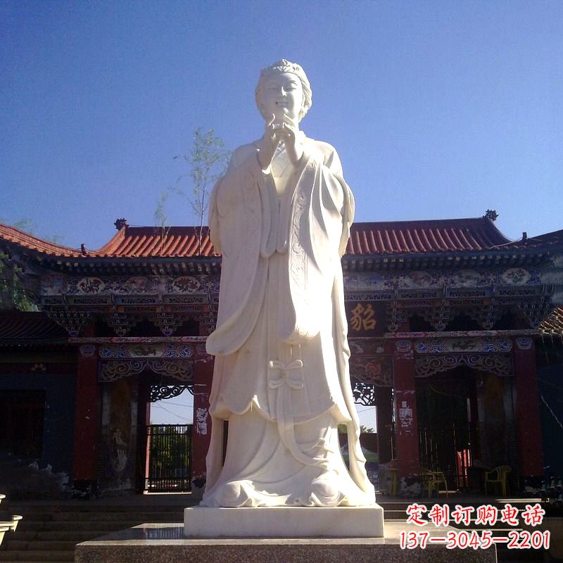 赣州以貂蝉为灵感的汉白玉石雕像