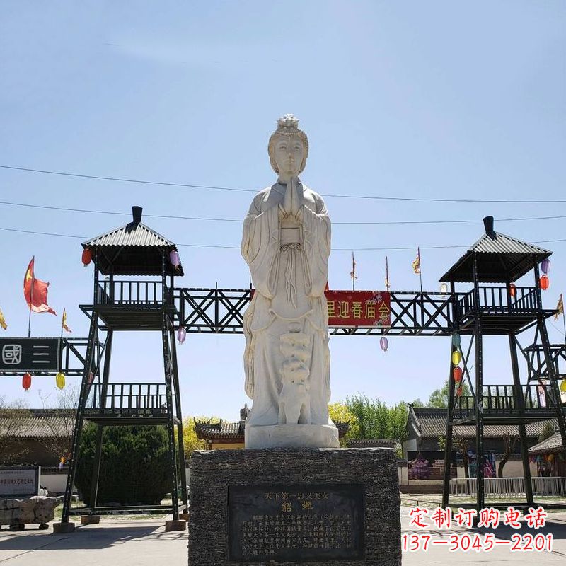 赣州精美貂蝉雕塑,抚今追昔神采飞扬