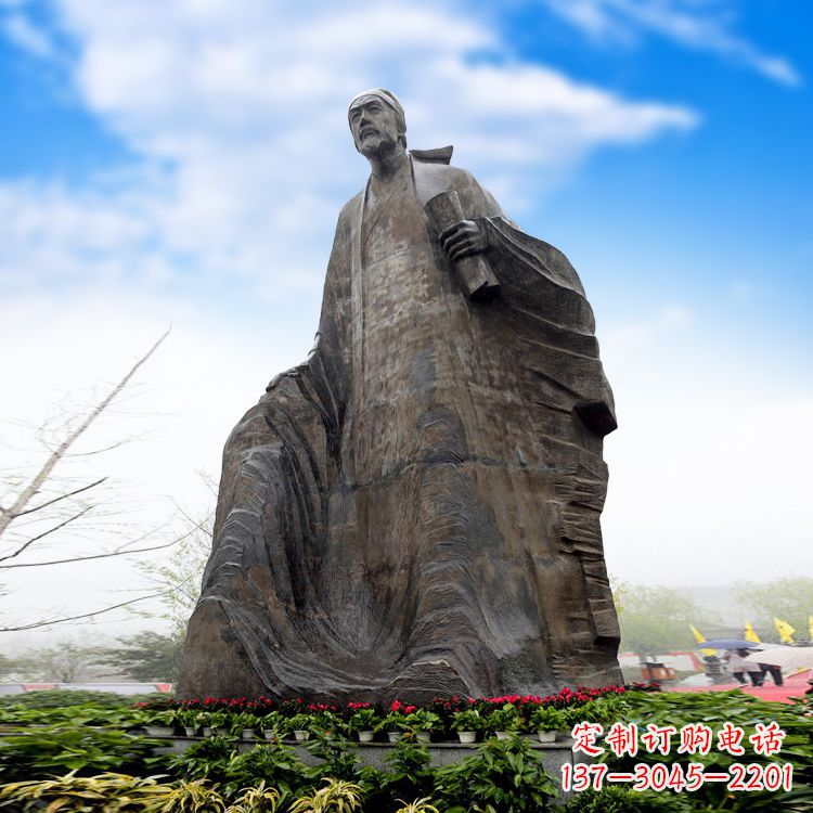 赣州中领雕塑-大型景区景点历史名人杜甫雕像