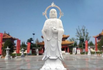 赣州大理石地藏菩萨雕塑象征佛法的传承