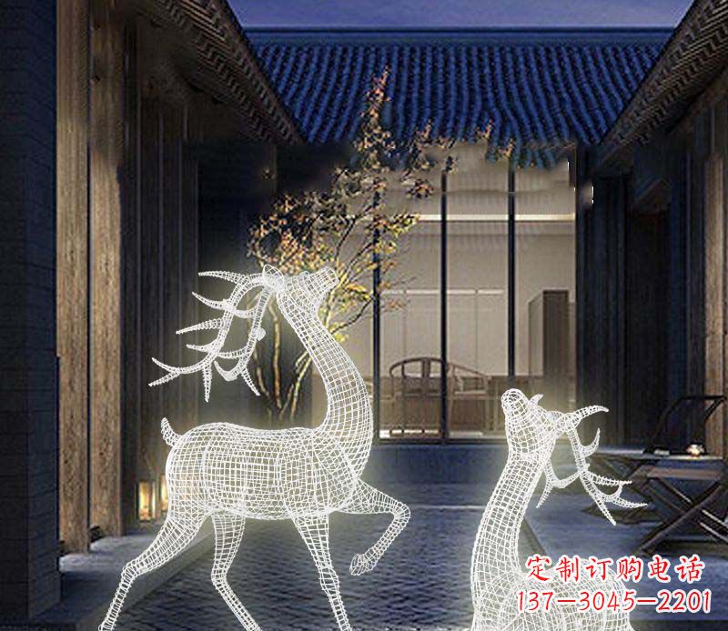 赣州发光精致梅花鹿雕塑
