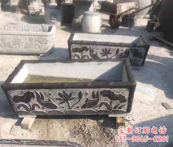 赣州方形仿古石水缸