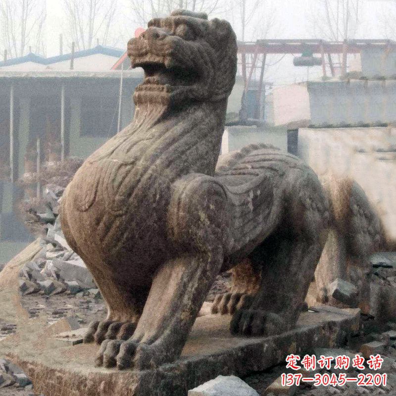 赣州中领雕塑狴犴青石雕塑融入古代神话的历史文化风格