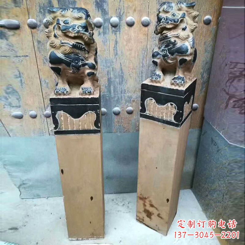 赣州仿古狮子拴马桩