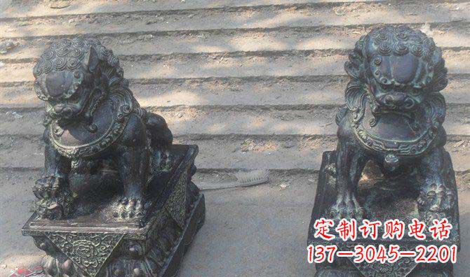 赣州艺术级仿古狮子铜雕