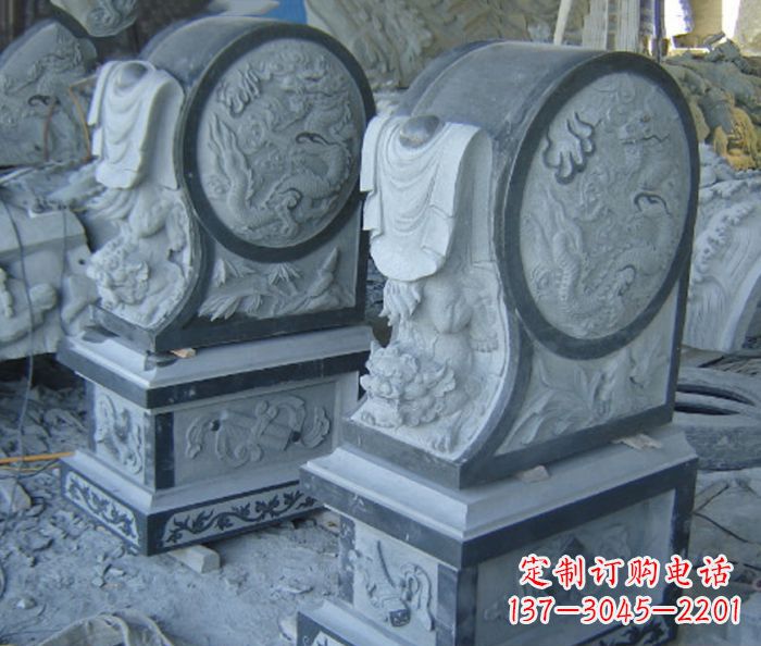 赣州仿古石门墩招财抱鼓石