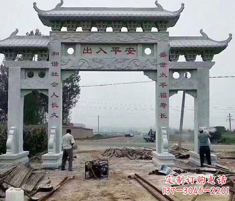 赣州仿古石牌坊石雕