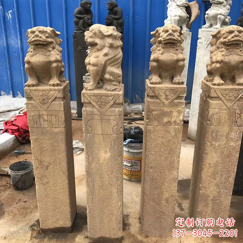 赣州仿古拴马桩石雕塑——傅雕你的精美时光