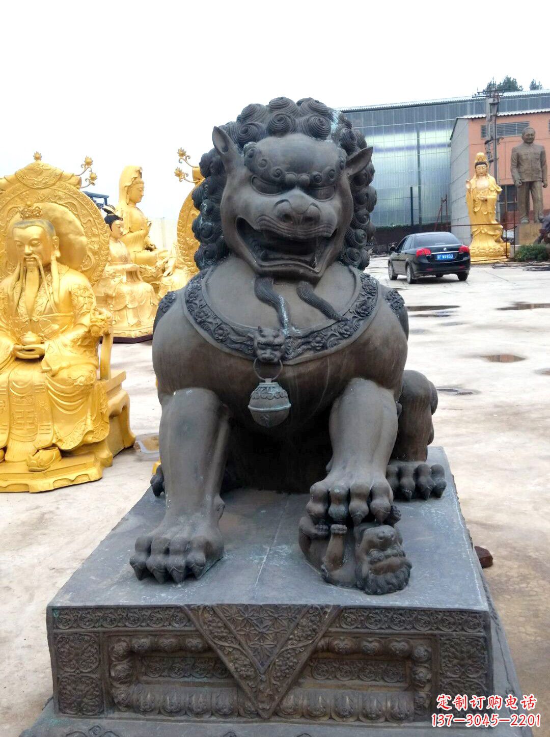 赣州精美仿古铜狮子雕塑