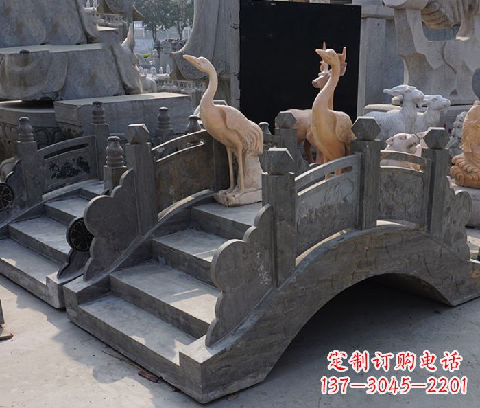 赣州精致石制仿古拱桥雕塑